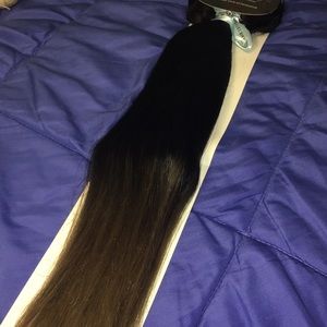 ZALA Hair Extensions #1B/12, 200g/9 clip set